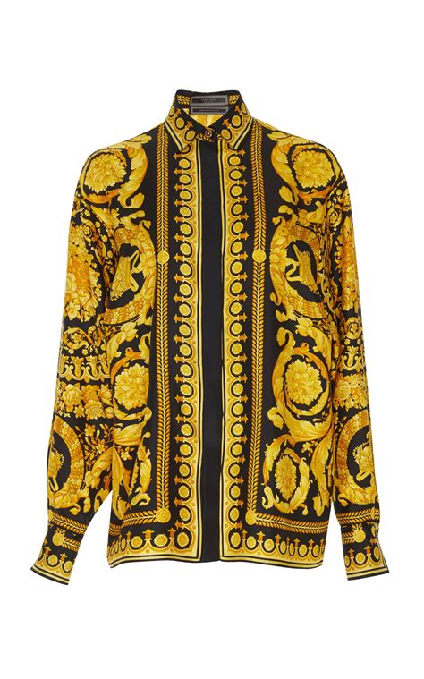 versace barqoue print|Versace barocco shirt.